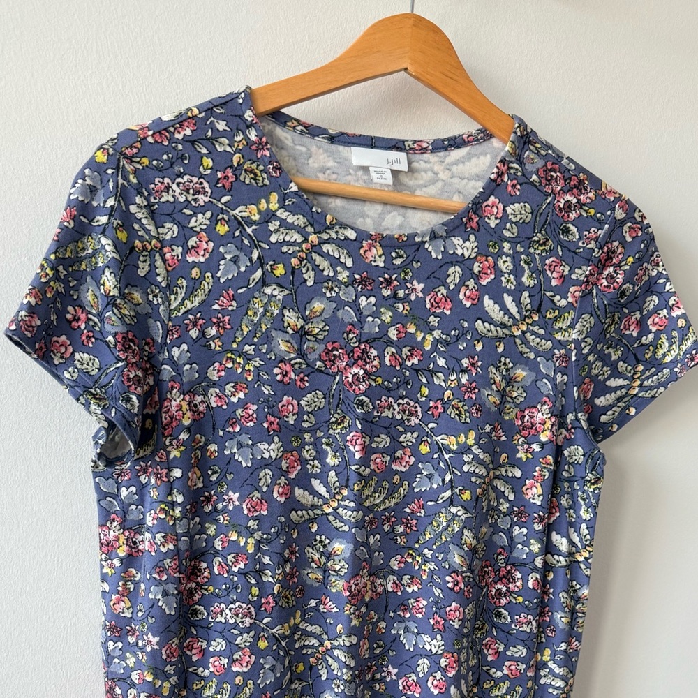 J.Jill Short Sleeve Cotton Shift Dress - Picture 4 of 6